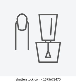 Nail lacquer icon line symbol. Isolated vector illustration of icon sign concept for your web site mobile app logo UI design.
