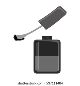 nail lacquer icon over white background. vector illustration