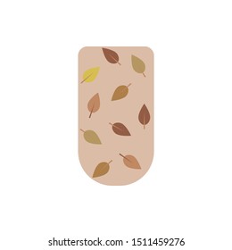 Nail leaf brown manicure icon. Element of nail design icon