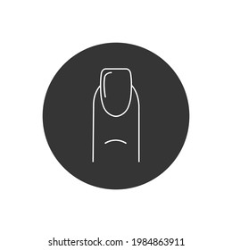 Nail line icon. Flat logo vector illustration