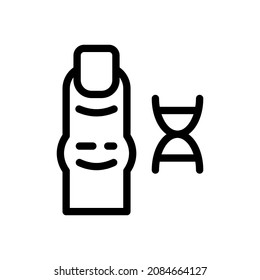 ilustración de icono de línea de clavo vectorial