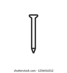 nail. linear icon. Line with editable stroke