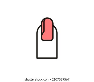 Icono de la línea de clavos. Símbolo de esquema de alta calidad para diseño web o aplicación móvil. Firma de línea delgada para el logotipo de diseño. Pictograma de contorno de color sobre fondo blanco