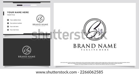 Nail logo design for beauty with initial B creative element style