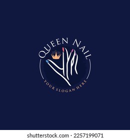 Nail logo design with fresh and unique idea