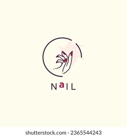 Nail logo design with fresh and unique idea