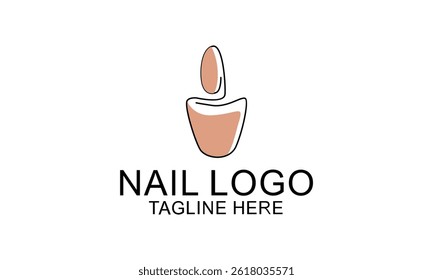 design de logotipo unha com estilo e conceito criativo