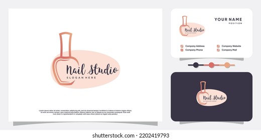 Nail logo design vector for beauty and care with unique concept