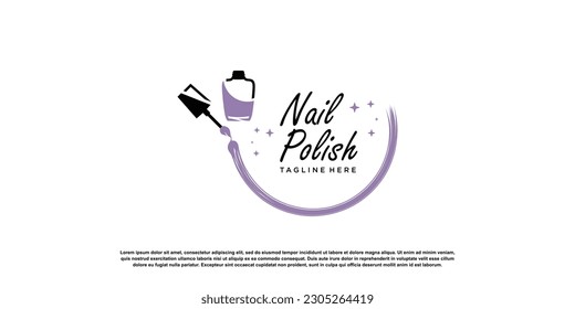nail logo icon with modern creative and unique concept premium vector