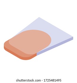 Icono de manicura de uñas. Isométrico del icono del vector de manicura de uñas para el diseño web aislado en fondo blanco