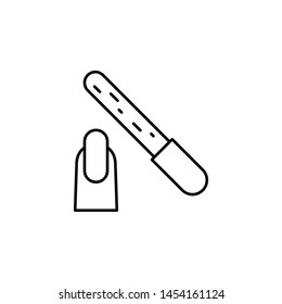 nail manicure icon. Simple thin line, outline illustration of Beauty icons for UI and UX, website or mobile application