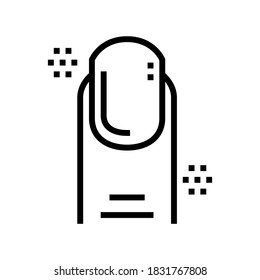 nail manicure line icon vector. nail manicure sign. isolated contour symbol black illustration