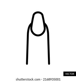 Nail or Manicure vector icon in line style design for website design, app, UI, isolated on white background. Editable stroke. EPS 10 vector illustration.