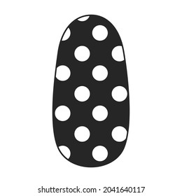 Nail of manicure vector icon.Black vector icon isolated on white background nail of manicure.