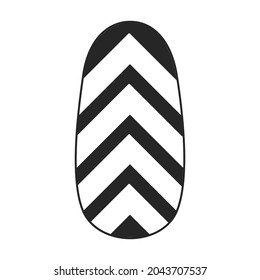 Nail of manicure vector icon.Black vector icon isolated on white background nail of manicure.