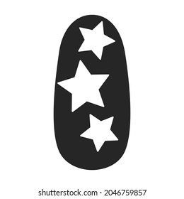 Nail of manicure vector icon.Black vector icon isolated on white background nail of manicure.