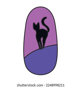 Nail del icono del vector de manicura.Icono del vector de color aislado en la uña de fondo blanco de la manicura.