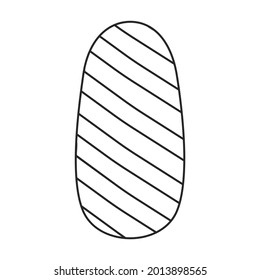 Nail of manicure vector icon.Outline vector icon isolated on white background nail of manicure.