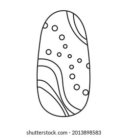 Nail of manicure vector icon.Outline vector icon isolated on white background nail of manicure.