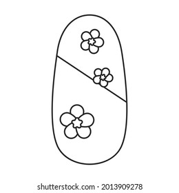 Nail del icono del vector de manicura.Símbolo de contorno aislado en la uña de fondo blanco de la manicura.