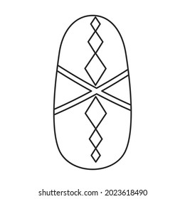 Nail del icono del vector de manicura.Símbolo de contorno aislado en la uña de fondo blanco de la manicura.