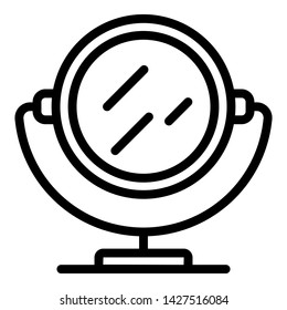 Nail mirror icon. Outline nail mirror vector icon for web design isolated on white background