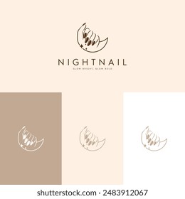 Nail with Moon logo design