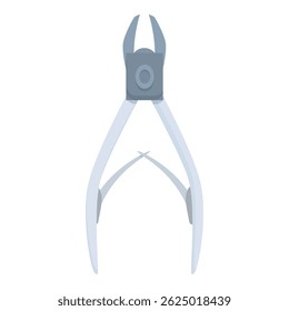 Nail nipper isolated on white background showing open blades