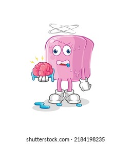 el clavo sin vector cerebral. personaje de caricatura