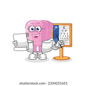 the nail oculist cartoon. cartoon mascot vector