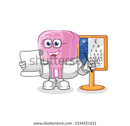 the nail oculist cartoon. cartoon mascot vector
