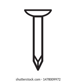 nail on a white background, vectror illustration, icon