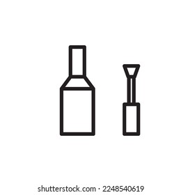 vector de pintura de uñas para presentación de iconos de símbolos de sitio web