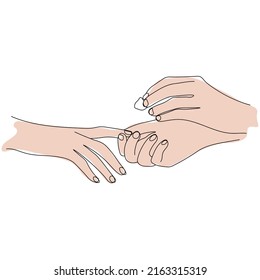 nail painting with polish, manicure process. Nail brush, nail polish. Spa beauty treatments. Nail care in a manicure salon