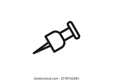 nail for paper line icon design