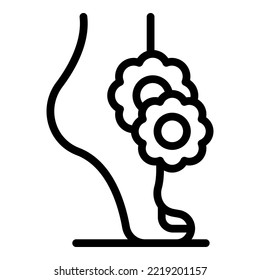 Nail pedicure icon outline vector. Bar polish. Studio care