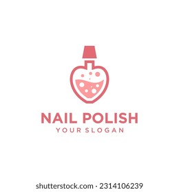 nail pholis logo design with laboratory