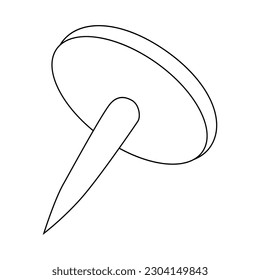 nail pine line vector illustration,isolated on white background,top view