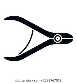 Nail pliers cutter icon simple vector. Polish pedicure. Spa cosmetic
