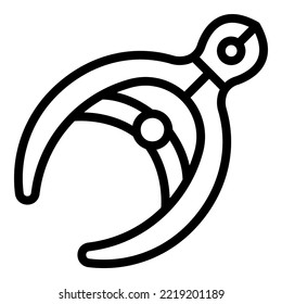Nail pliers icon outline vector. Bar polish. Care studio