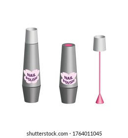 
nail polish 3D vintage vector clip art is the graphic arts,refers to pre-made images used to illustrate any medium. 