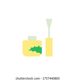 Nail polish aloe vera icon. Simple color vector elements of healing plant icons for ui and ux, website or mobile application