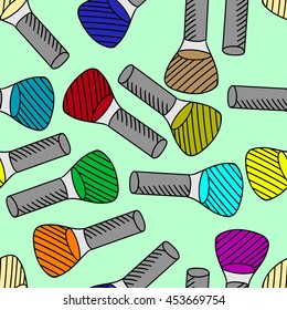 Nail polish art vector illustration. Beautiful style comic. Hand-drawn seamless