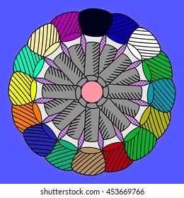 Nail polish art vector illustration. Beautiful style comic. Hand-drawn