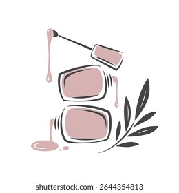 Nail polish. Beauty salon, Nail studio. Vector illustration
