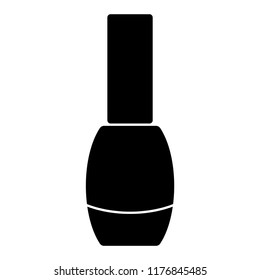 nail polish  - black vector icon