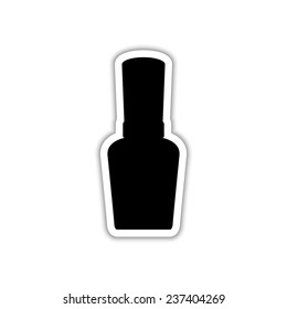 Nail Polish  - black vector icon with shadow