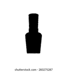  Nail Polish - black vector icon