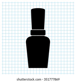 Nail Polish - black vector icon