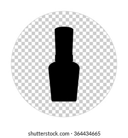Nail Polish  - black vector icon